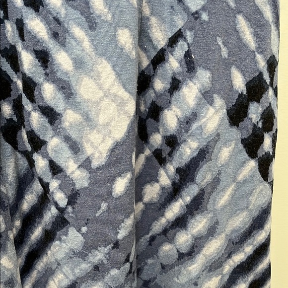 NIC+ZOE Sleeveless Gathered Waist Blue Watercolor Print Dress - Size Medium - Picture 15 of 16